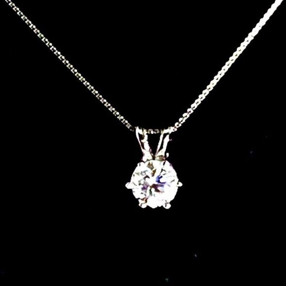 ASQ Spectacular 1ct Moissanite Diamond Necklace - Picture 16 of 16
